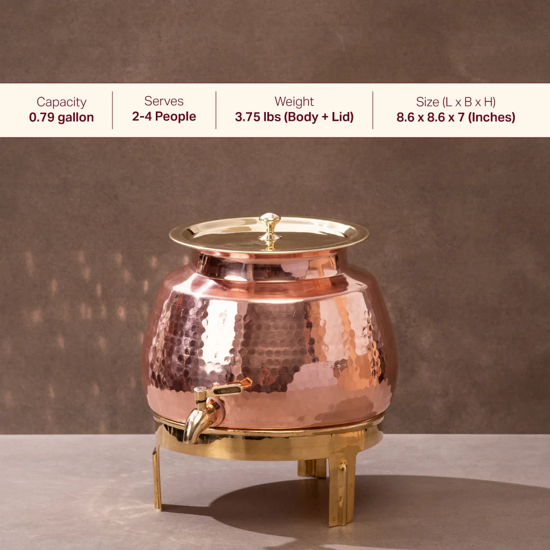 Coper Water dispenser Set