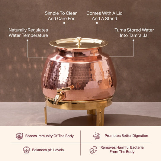 Coper Water dispenser Set