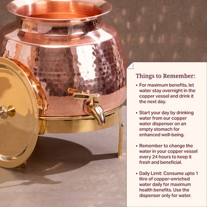 Coper Water dispenser Set